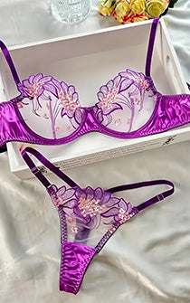 Violets in Bloom Panty & Bra Set