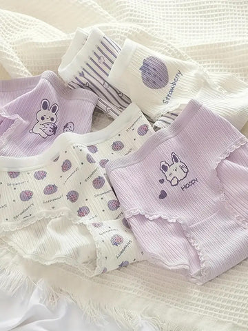 Lavender Bunnies Panty Pack of 5