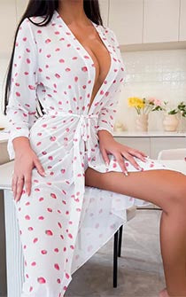 Strawberry Fields Forever Robe & Thong