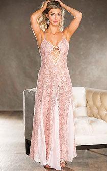 Movie Star Pink Sequin Gown - panties.com