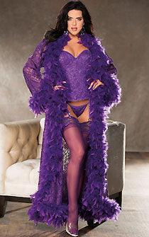 Purple Sequin Robe - panties.com