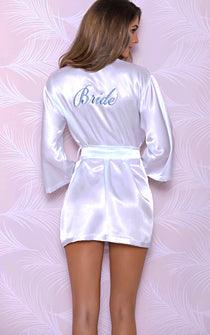 Here Comes the Bride Satin Robe - panties.com