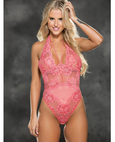 Extravagant Floral Lace Teddy
