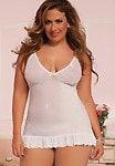 Bedazzled Babydoll Nightie with Silver Sparkles - panties.com