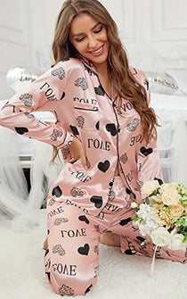 Satin Elegance Valentine's PJ Set