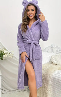 Purple Bunny Bliss Robe