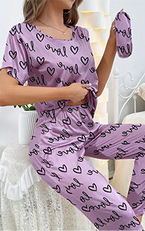 Lavender Love Notes Pajama Set