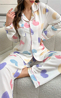 Pastel Heart Dreams Pajama Set