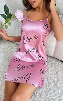 Lovestruck Satin Valentine Nightie 🖤