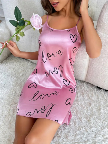 Lovestruck Satin Valentine Nightie 🖤