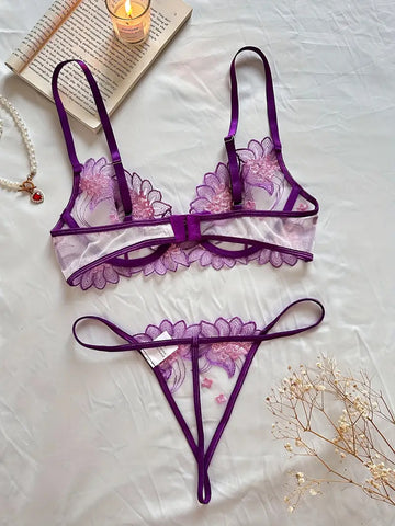 Violet Garden Party Panty and Bra