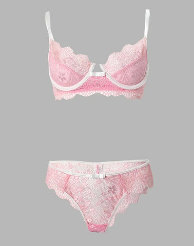 Pink Blush Lace Panty & Bra Set