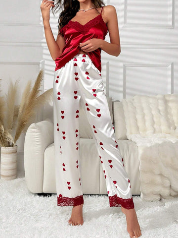 Be Mine Satin & Lace PJ Set