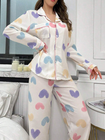 Pastel Heart Dreams Pajama Set