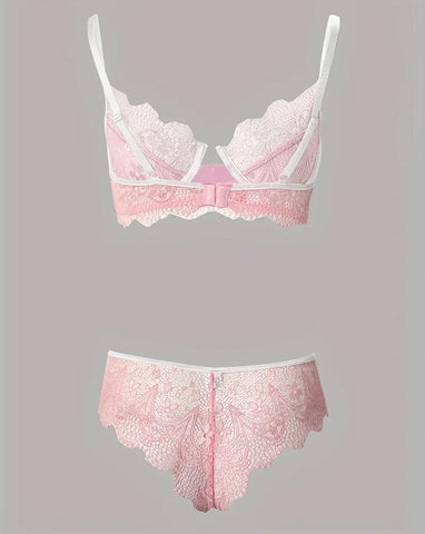 Pink Blush Lace Panty & Bra Set