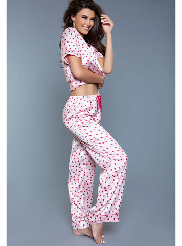 Pink Cherry Blossom Pajama Set
