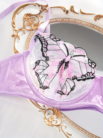 Lilac Butterfly Panty & Bra