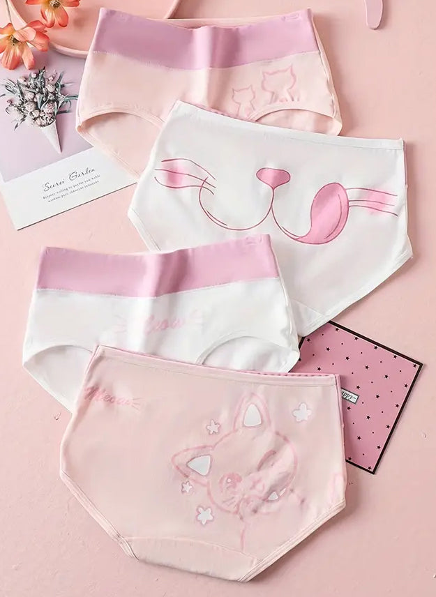 Pink Pussycat Panties 4 Pack