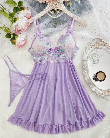 Enchanted Lilacs Babydoll Nightie