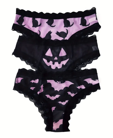 Cats & Bats Panty Trio