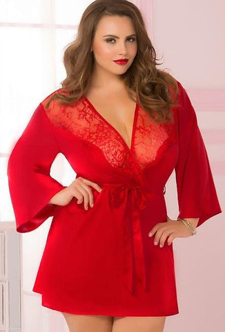 Dreaming of You Satin & Lace Robe