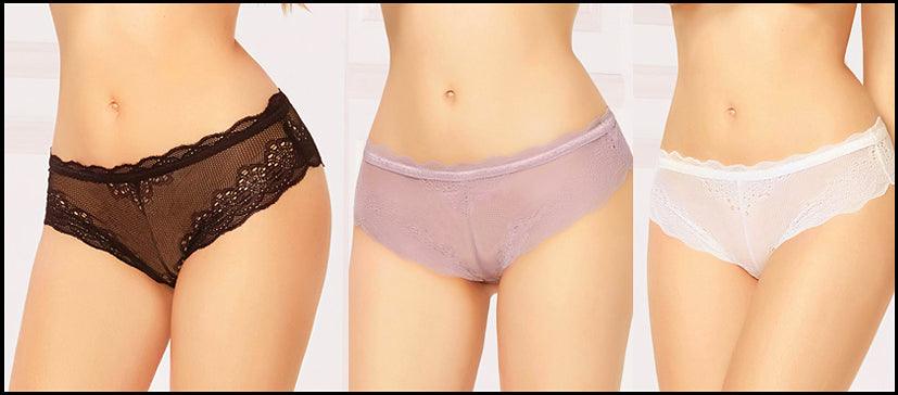 Lace-Up Rear End Panty Trio
