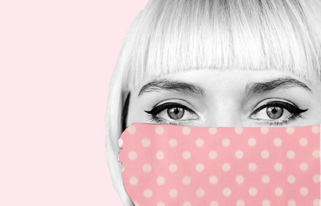 Pink Dot Fancy Pants Mask - 100% Cotton