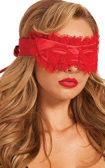 Free $10 Red Satin & Lace Eye Masks - panties.com