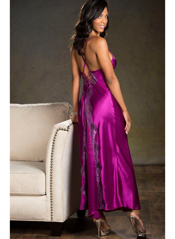 Mulberry Wine Slinky Gown
